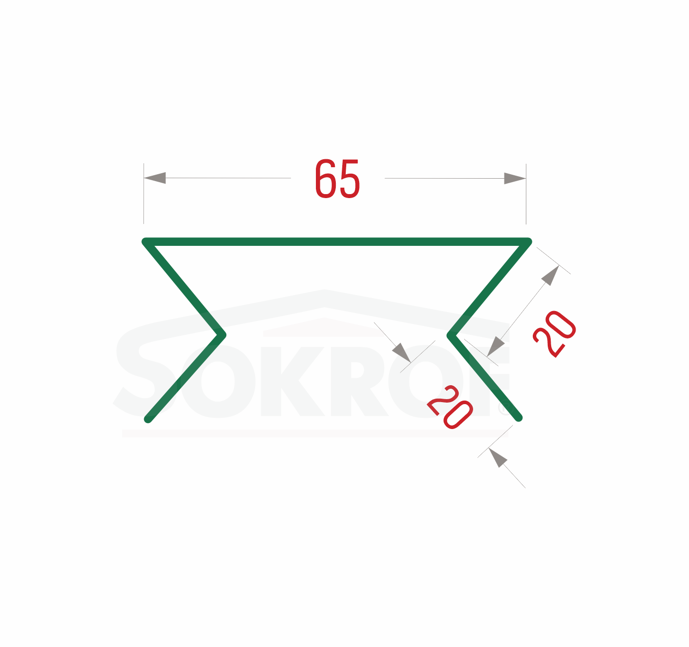 Планка угла внешнего составная нижняя (блок-хаус) PRINT Светл дерево ДУБ 3D 0,5 25*20*65*20*25*3000